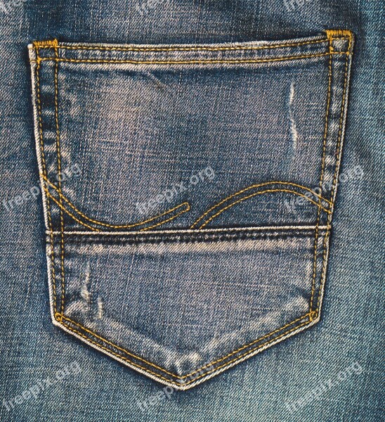 Denim Jeans Pocket Back Back Pocket