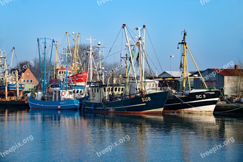 Büsum Mecklenburg Germany Port Boats