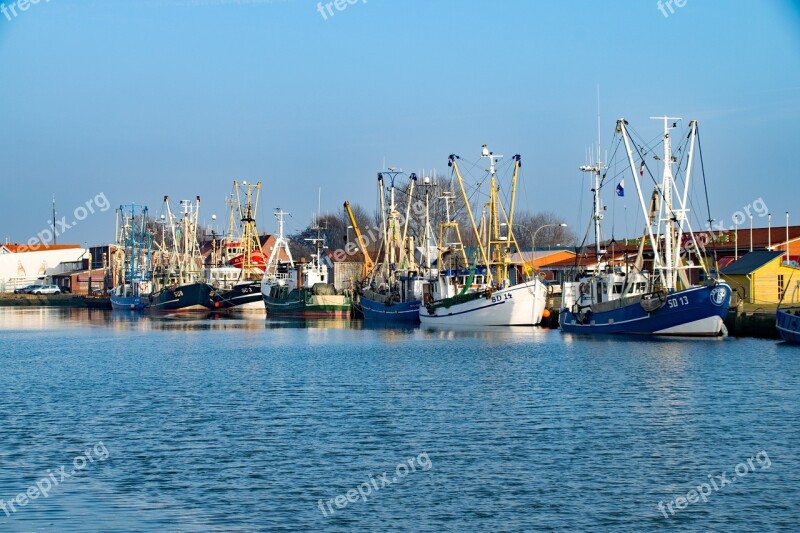 Büsum Mecklenburg Germany Port Boats