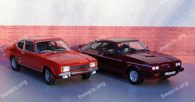 Model Car Ford Capri Model Diorama