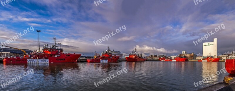 Panoramic Esbjerg Harbor Free Photos