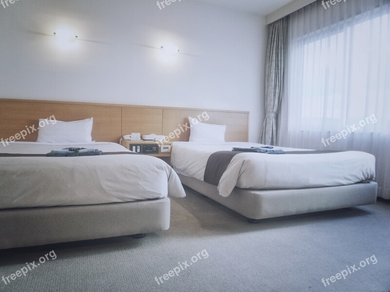 Hotel Room Twin Beds Free Photos