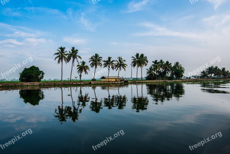 Backwater Reflection Water Nature Landscape