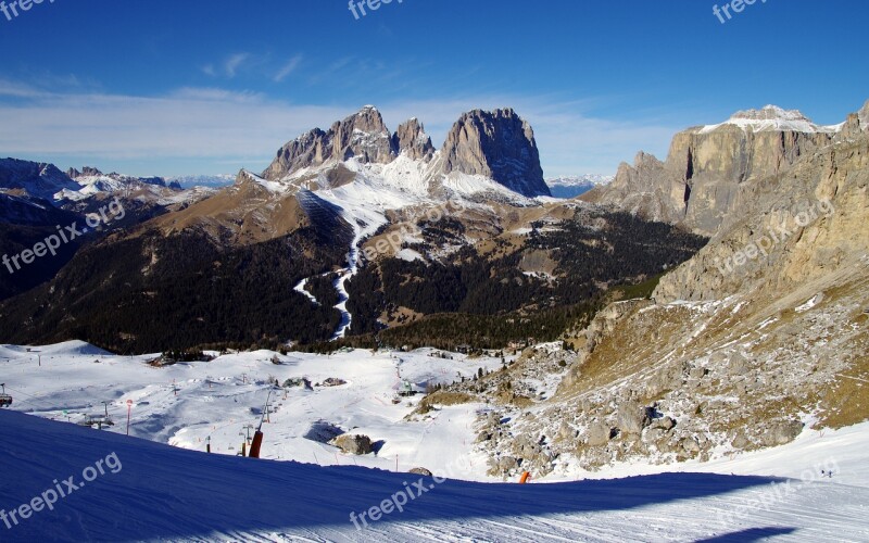 Arabba Dolomites Skiing Dolomiti Superski Sassolungo