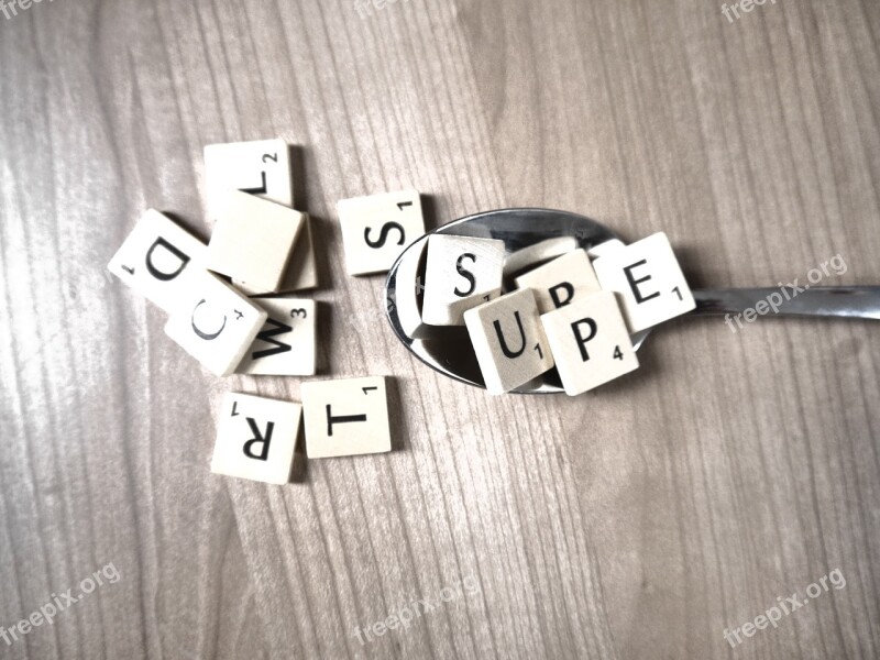 Alphabet Soup Letters Soup Eat Spoon