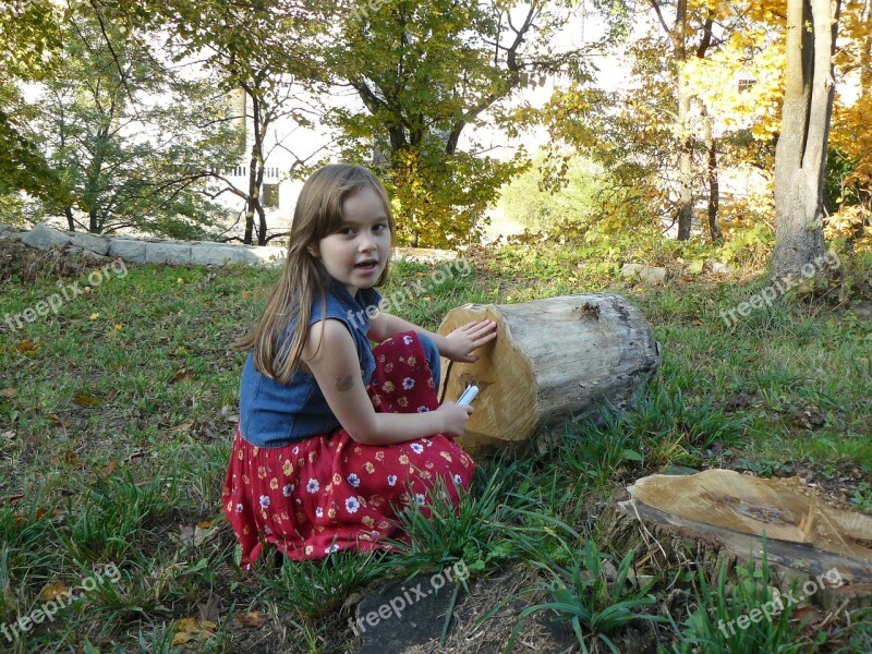 Girl Kid Nature Child Exploring