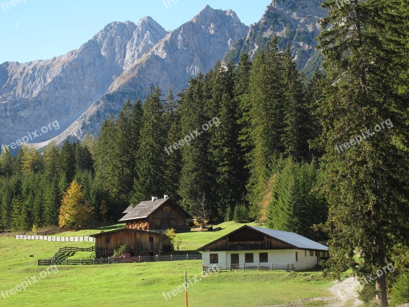 Hut Karwendel Alpine Mountains Free Photos