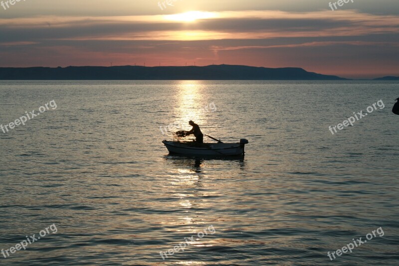 Fisherman Croatia Sea Coast Adriatic