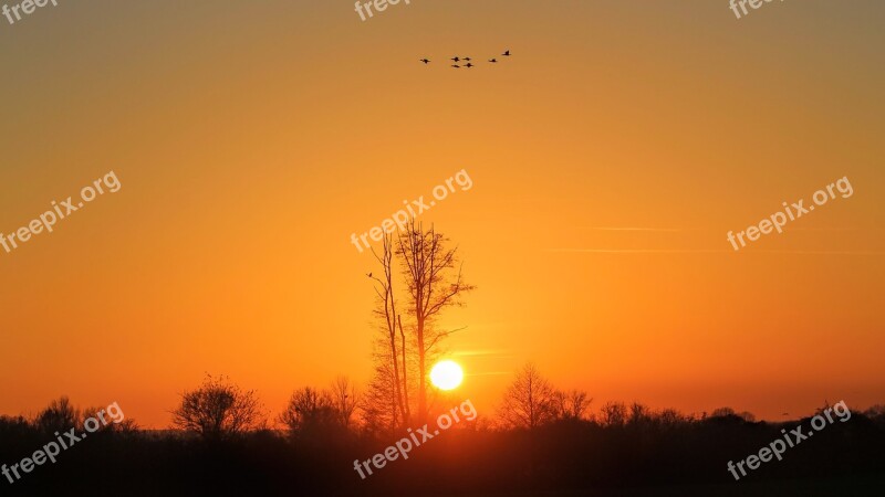 Landscape Sunset Twilight Nature Sky