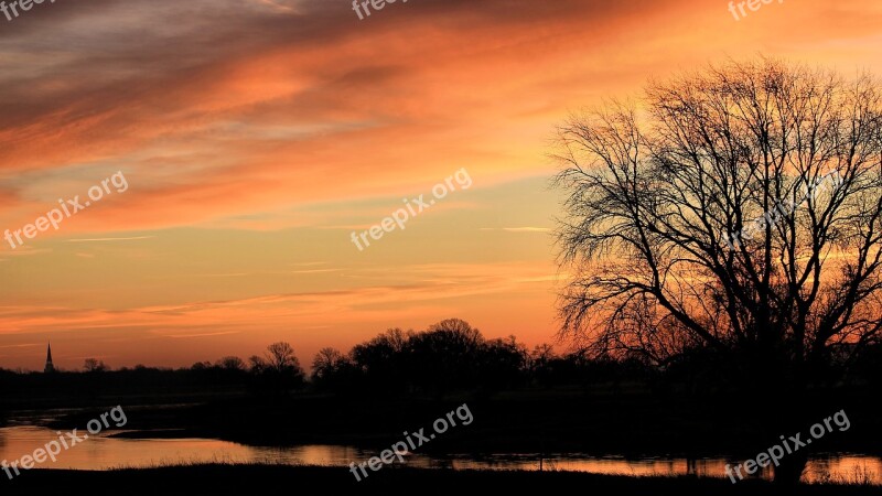 Landscape Sunset Twilight Nature Sky