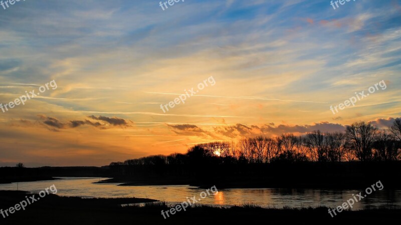 Landscape Sunset Twilight Nature Sky