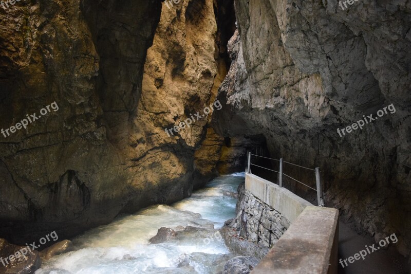 Bavaria Garmisch Partnachklamm Bach Clammy