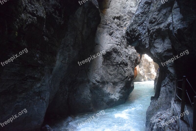 Bavaria Garmisch Partnachklamm Bach Clammy