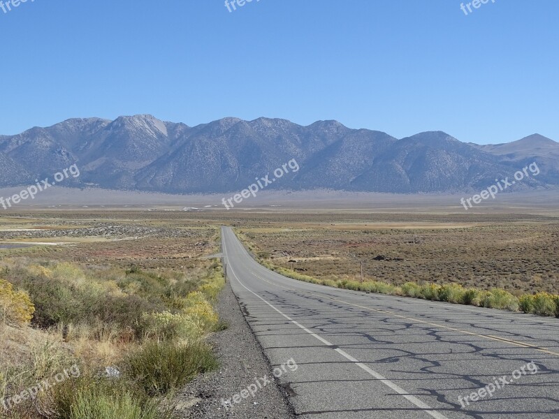 Road Desert Loneliness Just Usa