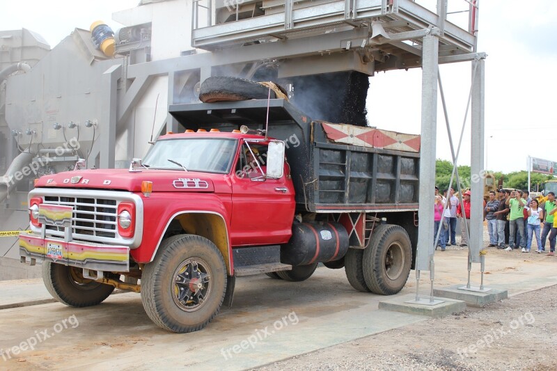 Camion Asphalt Work Transport Road