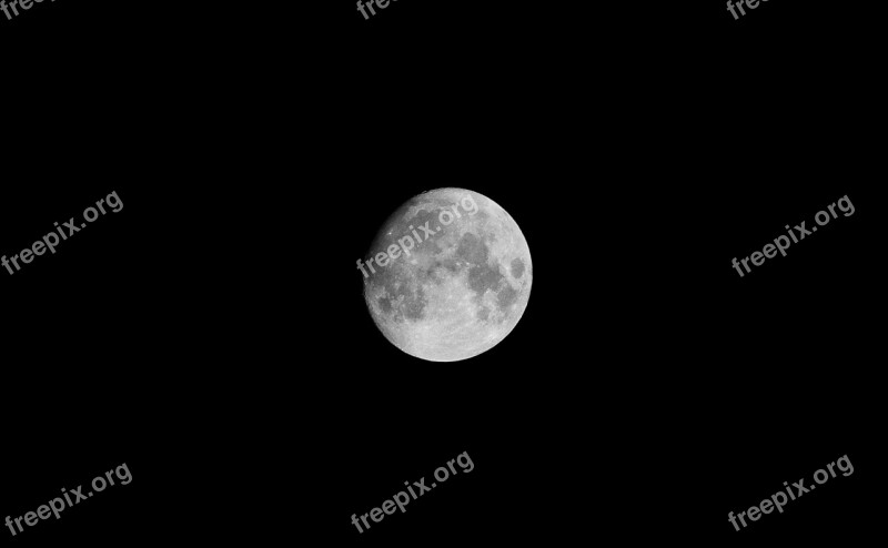 Moon Full Moon Night Moonlight Moon Craters