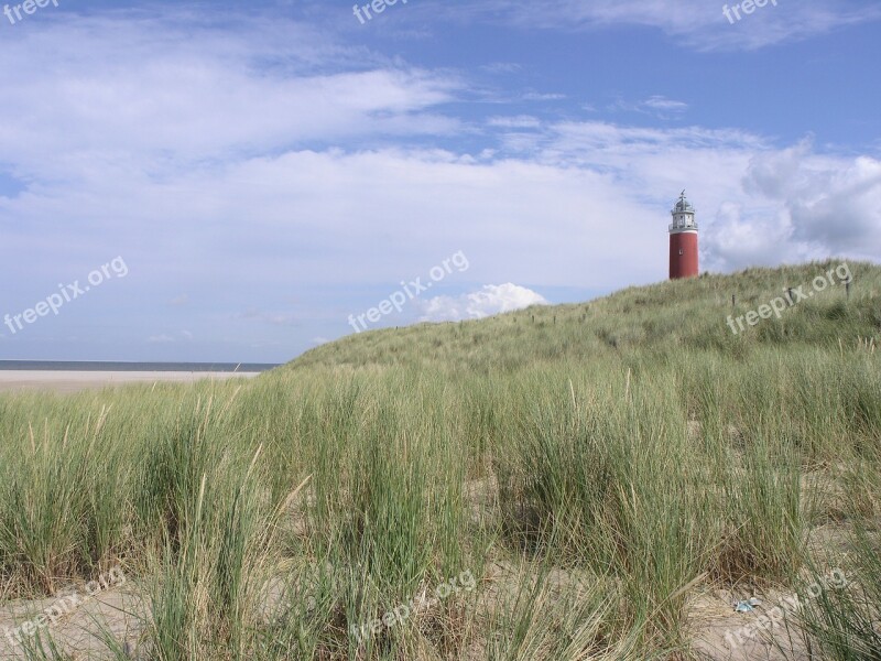 Dutch Wadden Texel Lighthouse Beach