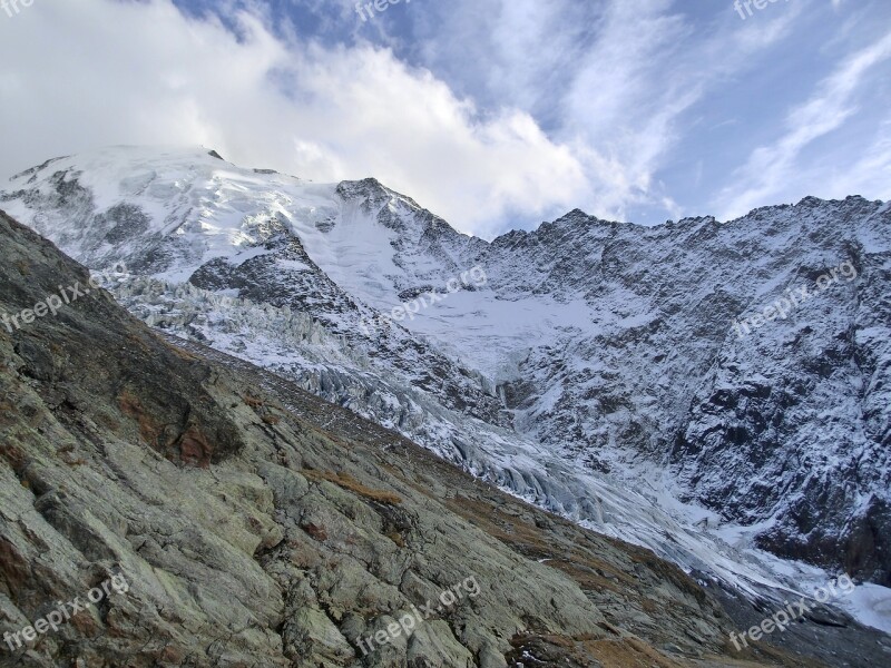 In The Mountains Mountains Mont Blanc Vertices Alps