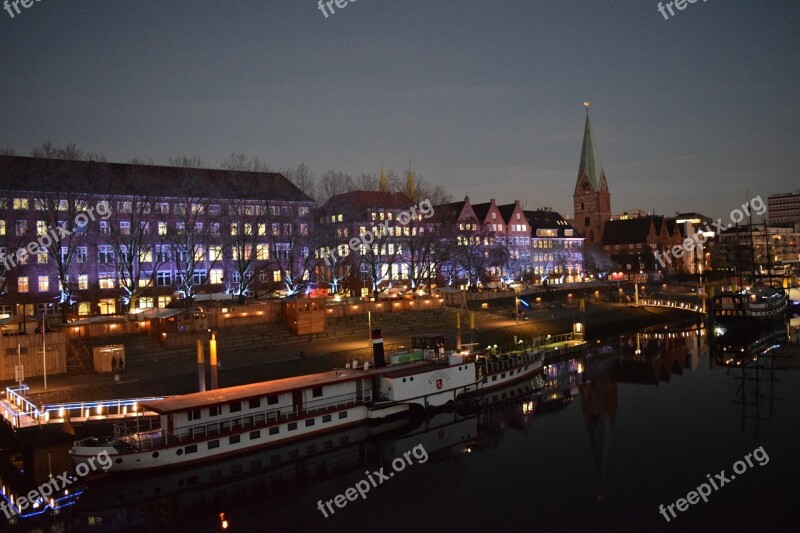 Bremen Kill Christmas Market Weser Ships