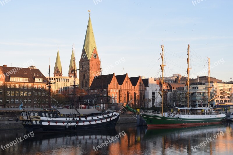 Bremen Weser Kill Sunset Teerhof