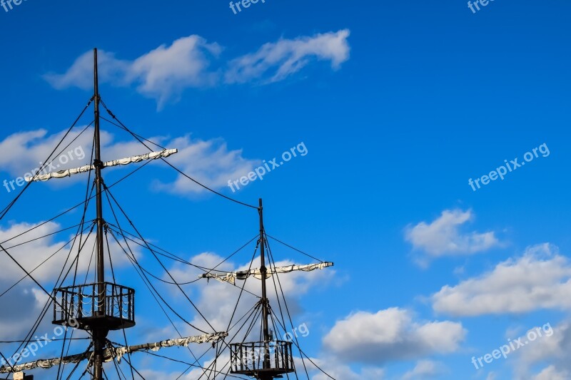 Sails Masts Ship Boat Sailboat