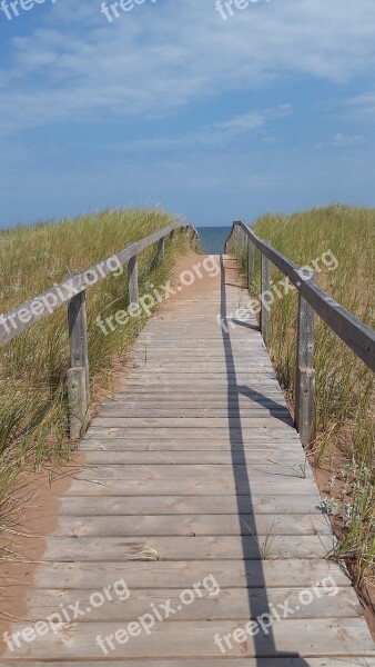 Walkway Bridge Coastal Pei Prince Edward Island