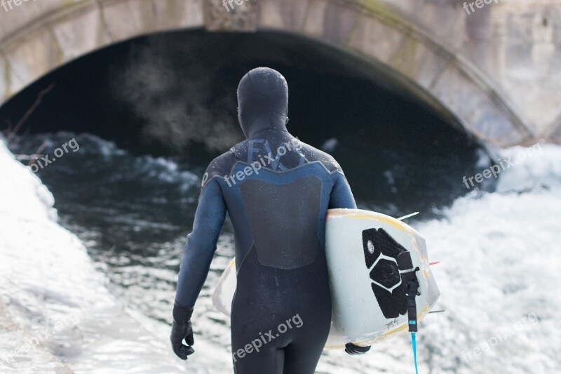 Munich Eisbach English Garden Surf Bavaria