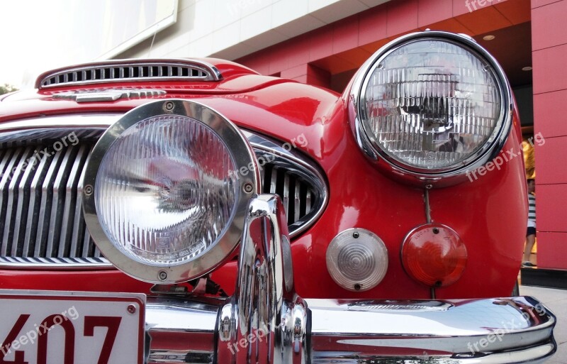 Jaguar Lights Chrome Oldtimer Free Photos