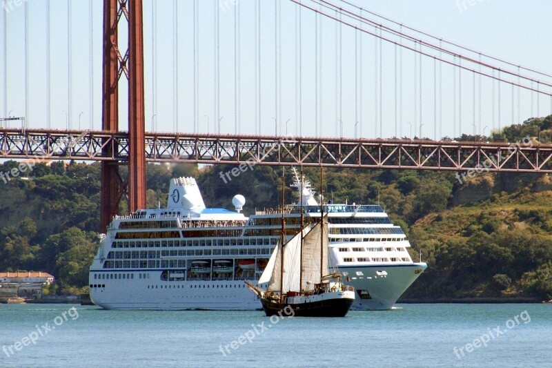 Encounter Ships Bridge Water And Road Large