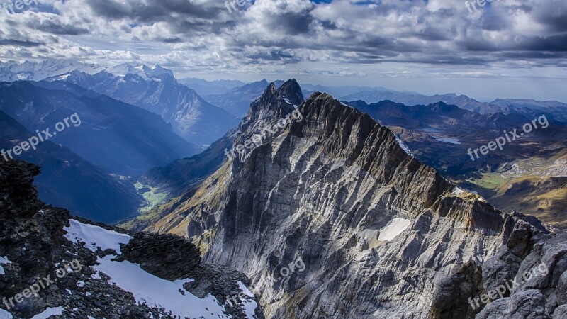 Alpine Snow Switzerland Clouds Outlook