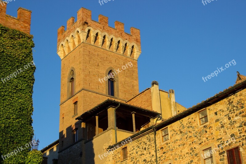 Tuscany Italy Querceto Castello Di Ginori Querceto Tower