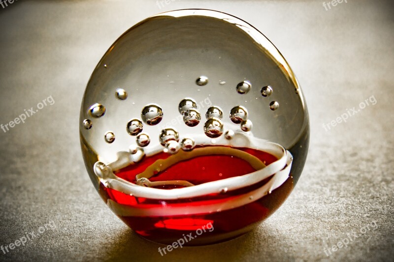 Ball Glass Crystal Ball Bubbles Paperweight