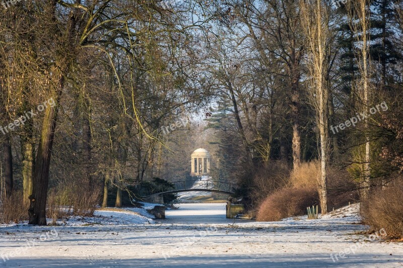 Winter Park Park Wörlitz Cold Snow