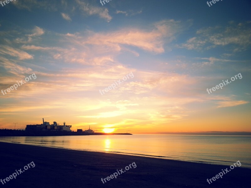 Sea Sunset Beach Matane Canada