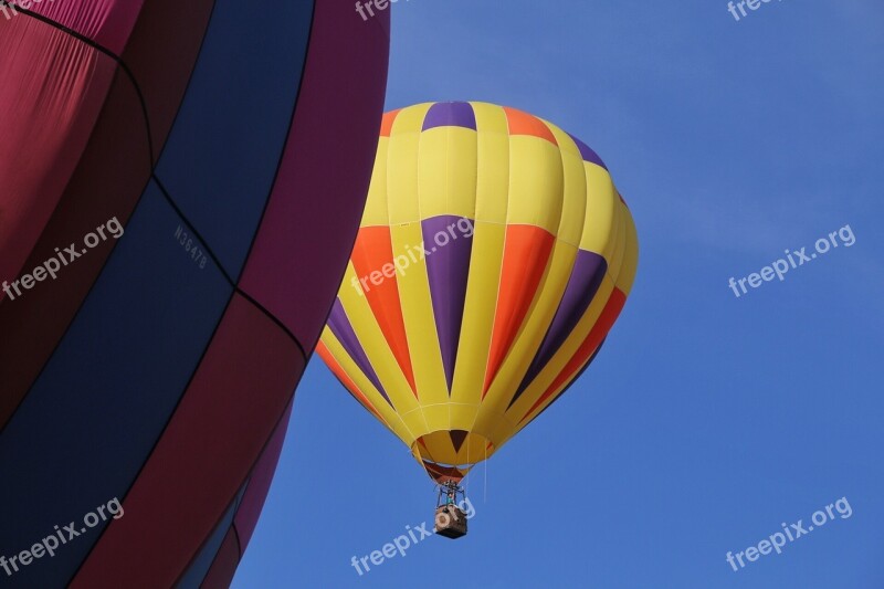 Hot Air Balloons Floating Fun Colorful Air