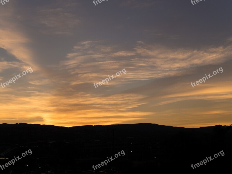 Sunset Sky Cloud At Dusk Free Photos