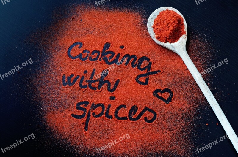 Paprika Pepper Cooking The Inscription Colorful Spices