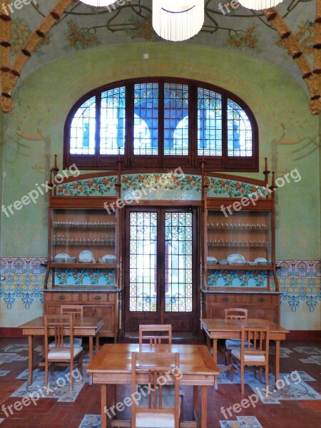 Architecture Catalan Modernism Art Noveau Pere Mata Dining Room