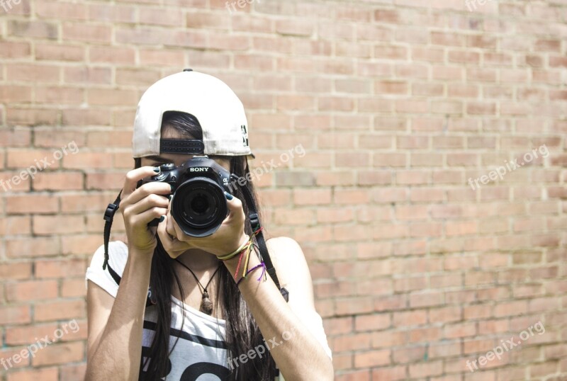 Camera Brick Women Culture Wall