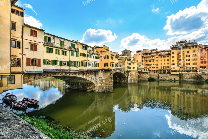 Arno Firenze Florence Ponte Vecchio Italian