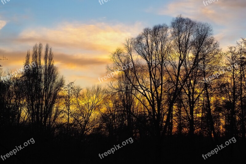 Landscape Sunset Nature Sky Evening Sky