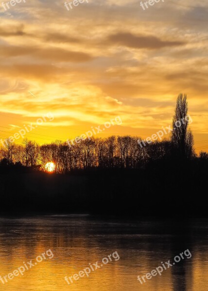 Landscape Sunset Nature Sky Evening Sky