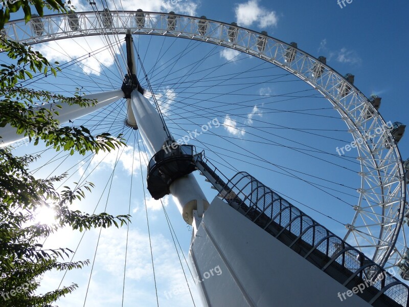 London London Eye Landmark Tourism Sky