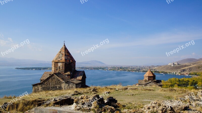 Lake Sevan Monastery Church Armenia Sevan