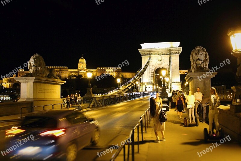 Chain Bridge City River Hungarian