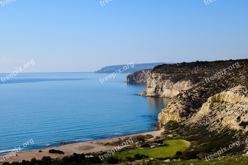 Beach Sea Landscape Coast Cliffs