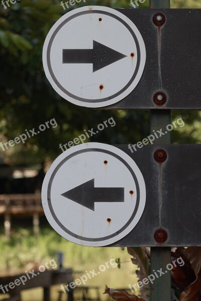 Sign Traffic Right Left Turn