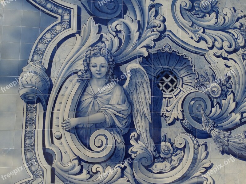 Tiles Portuguese Angel Blue Free Photos