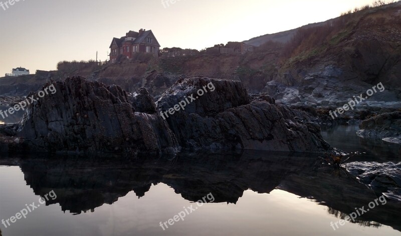 Westward Ho Rock Pool Seafield House North Devon Seaside