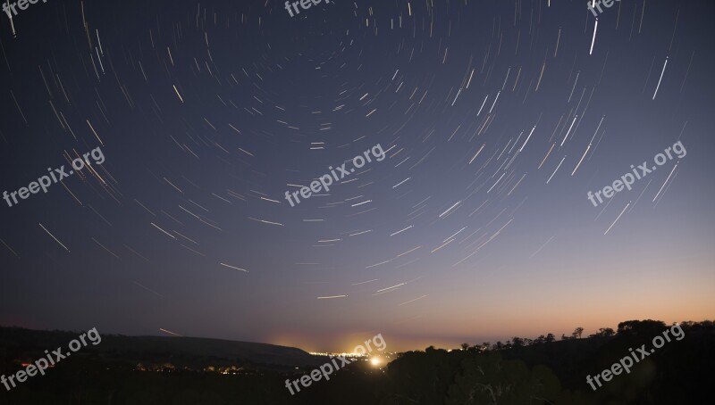 Stars Night Trail Free Photos